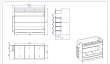 Poschodová posteľ s prístelkou, úložným priestorom a rebríkom Cody Modular - rozmery