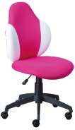 Detská otočná stolička na kolieskach Zuri - ružová/biela