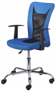 Otočná stolička na kolieskach Nanny - modrá/čierna
