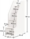 Schodíky s úložným priestorom Pure Modular - rozmery