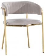 Dizajnová stolička Luxor - šedá/zlatá