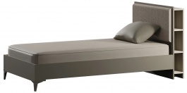 Študentská posteľ 100x200cm Renda - šedá/hnedá/béžová