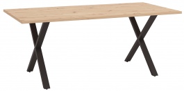 Jedálenský stôl Asymetric - dub artisan/čierna