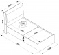 Študentská posteľ 100x200 s úložným priestorom Magnus - rozmery