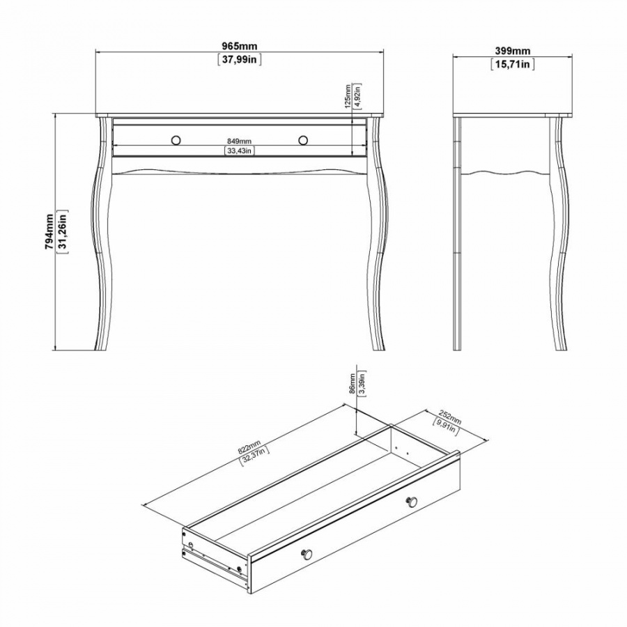 Toaletný stolík baroko - tmavo šedá.

 

 

Rozmery toaletného stolíka Baroko sú 100x80x40cm (š, v, h).

 

 

Všetky produkty z kolekcie Baroko nájdete nižšie v súvisiacom tovare.