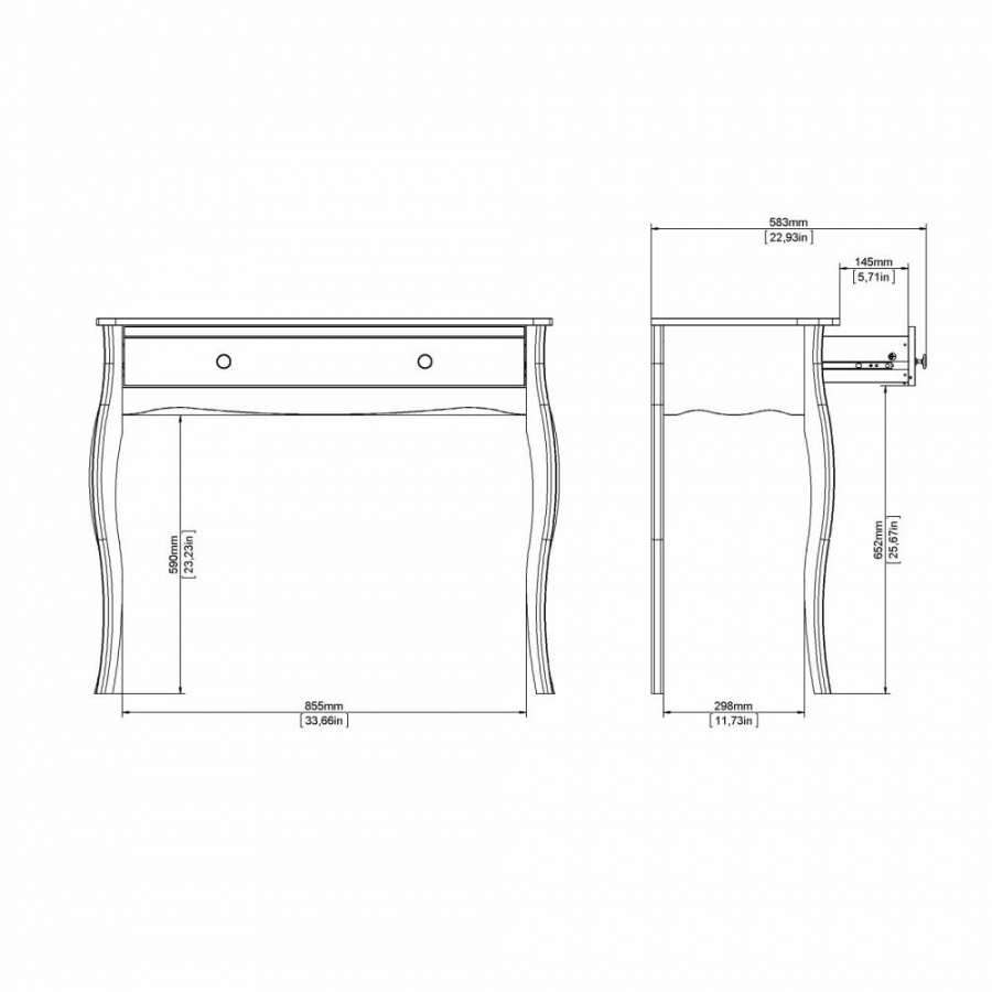 Toaletný stolík baroko - tmavo šedá.

 

 

Rozmery toaletného stolíka Baroko sú 100x80x40cm (š, v, h).

 

 

Všetky produkty z kolekcie Baroko nájdete nižšie v súvisiacom tovare.