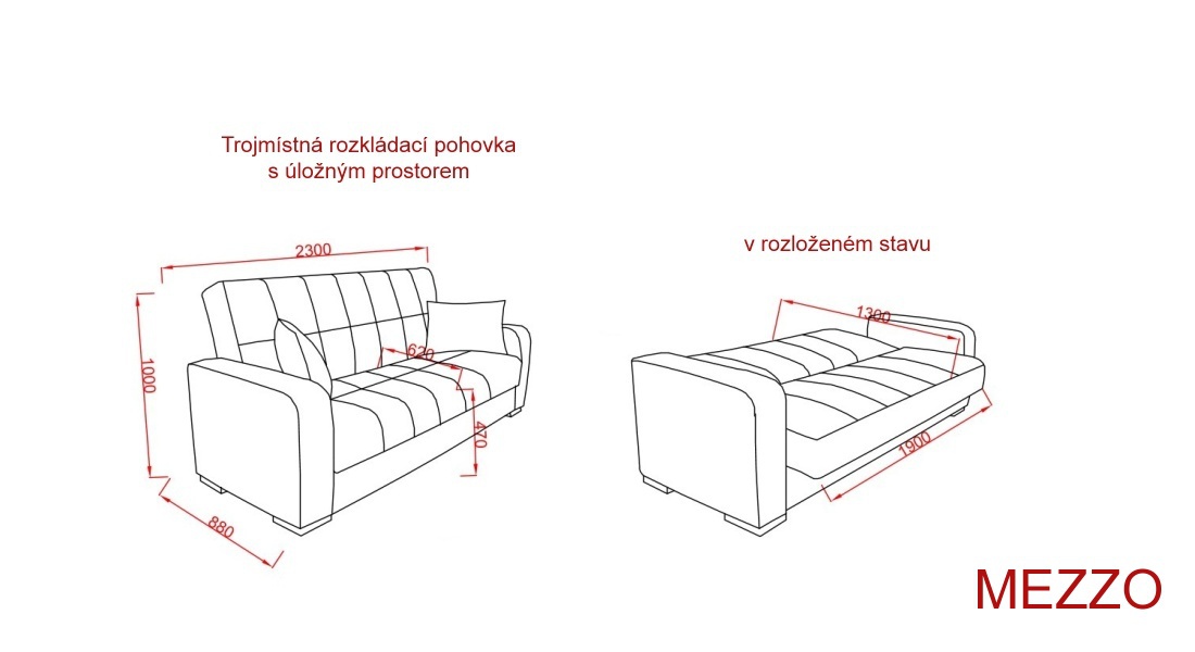 Trojmiestna rozkladacia pohovka s úložným priestorom mezzo -.

 

Kostra pohovky je vyrobená z vysoko kvalitného lamina a kovu, zatiaľ čo polstrovanie je tvorené zo 70% bonellovými pružinami a 30% penou hustoty 18.

 

Rozmery trojmiestnej rozkladacej pohovky s úložným priestorom Mezzo sú 230x100x88cm (š, v, h).

 

Ďalšie sedacie pohovky a súpravy od rovnakého výrobcu nájdete nižšie v súvisiacich produktoch.


Farba na fotografii sa môže ľahko líšiť oproti reálnemu výrobku. Príčinou môže byť zobrazovanie farieb monitora či rôzne nasvietenie výrobkov pri fotení.