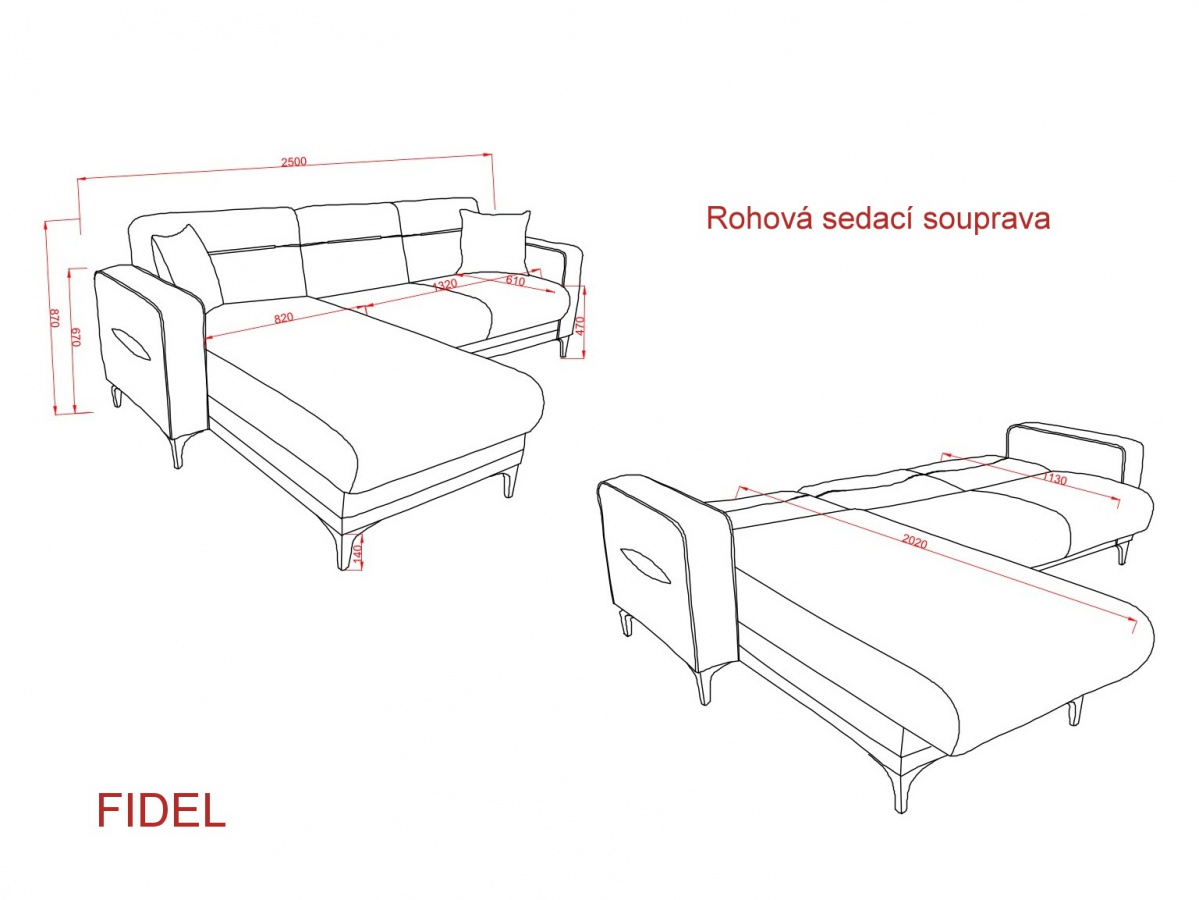 Rohová sedacia súprava, rozkladacia s úložným priestorom fidel -.

 

Predstavte si, ako sa po náročnom dni ponoríte do mäkkosti modrej tkaniny, ktorá je doplnená dekoratívnymi vankúšikmi.

 

Sedačka Fidel ponúka viac než len pohodlie.

Sedacia súprava je variabilná a je možné sa pri montáži rozhodnúť, či chcete ľavý alebo pravý roh.

 

 

Rozmery rohovej rozkladacej súpravy Fidel sú 251x89x150cm (š, v, h).

 

 

Ďalšie sedacie súpravy a pohovky nájdete nižšie v súvisiacich produktoch.

 

 

Farba na fotografii sa môže ľahko líšiť oproti reálnemu výrobku.
