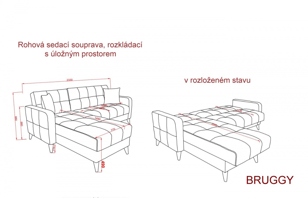 Rohová sedacia súprava, rozkladacia s úložným priestorom bruggy - žltá.

 

Kostra sedacej súpravy je vyrobená z vysoko kvalitného lamina a kovu, zatiaľ čo polstrovanie je tvorené zo 70% bonellovými pružinami a 30% penou hustoty 18.

Sedacia súprava je variabilná a je možné sa pri montáži rozhodnúť, či chcete ľavý alebo pravý roh.

 

Rozmery rohovej sedacej súpravy, rozkladacie s úložným priestorom Bruggy sú 233x88x164/67cm (š, v, h).

 

 

Ďalšie sedacie súpravy a pohovky od rovnakého výrobcu nájdete nižšie v súvisiacich produktoch.


Farba na fotografii sa môže ľahko líšiť oproti reálnemu výrobku. Príčinou môže byť zobrazovanie farieb monitora či rôzne nasvietenie výrobkov pri fotení.