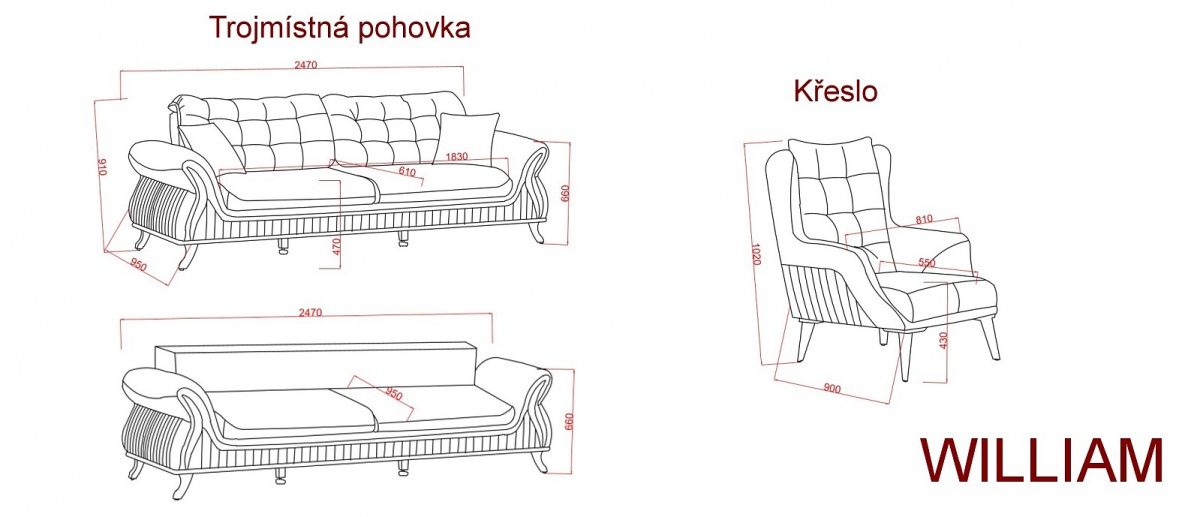 Trojmiestna pohovka william - béžová.

 

Kostra pohovky je vyrobená z vysoko kvalitného lamina a kovu, zatiaľ čo polstrovanie je tvorené z peny hustoty 28.

 

Rozmery trojmiestnej pohovky William sú 247x91x95cm (š, v, h).

 

Všetky produkty z kolekcie William nájdete nižšie v súvisiacich produktoch.


Farba na fotografii sa môže ľahko líšiť oproti reálnemu výrobku. Príčinou môže byť zobrazovanie farieb monitora či rôzne nasvietenie výrobkov pri fotení.