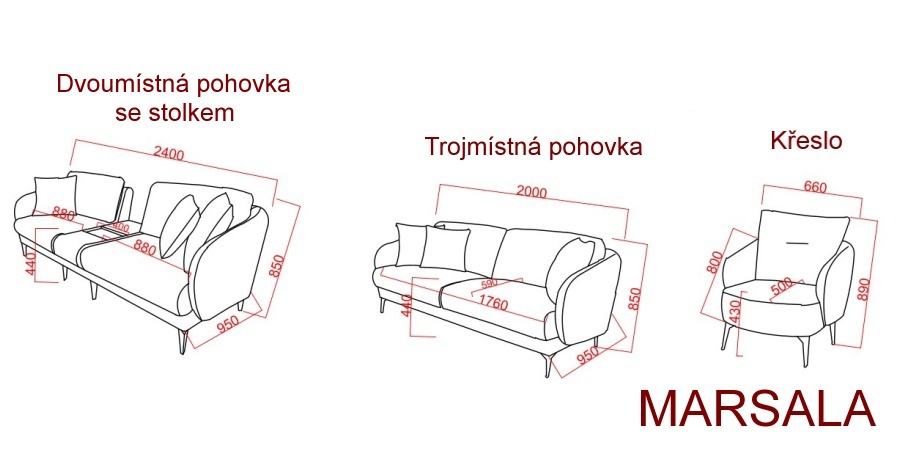 Trojmiestna pohovka marsala - šedá.

 

Kostra pohovky je vyrobená z vysoko kvalitného lamina a kovu, zatiaľ čo polstrovanie je tvorené z peny.

 

Rozmery trojmiestnej pohovky Marsala sú 200x85x95cm (š, v, h).

 

Všetky produkty z kolekcie Marsala nájdete nižšie v súvisiacich produktoch.


Farba na fotografii sa môže ľahko líšiť oproti reálnemu výrobku. Príčinou môže byť zobrazovanie farieb monitora či rôzne nasvietenie výrobkov pri fotení.