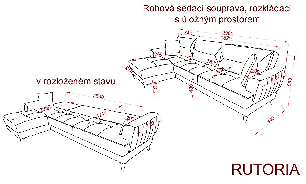 Rohová sedacia súprava, rozkladacia s úložným priestorom rutoria -.

 

Kostra rohovej sedacej súpravy je vyrobená z vysoko kvalitného lamina a kovu, zatiaľ čo polstrovanie je tvorené z peny a bonellových pružín.

 

Rozmery rohovej sedacej súpravy, rozkladacie s úložným priestorom Rutoria sú 296x88x196cm (š, v, h).

 

Ďalšie rohové sedacie súpravy od rovnakého výrobcu nájdete nižšie v súvisiacich produktoch.


Farba na fotografii sa môže ľahko líšiť oproti reálnemu výrobku. Príčinou môže byť zobrazovanie farieb monitora či rôzne nasvietenie výrobkov pri fotení.