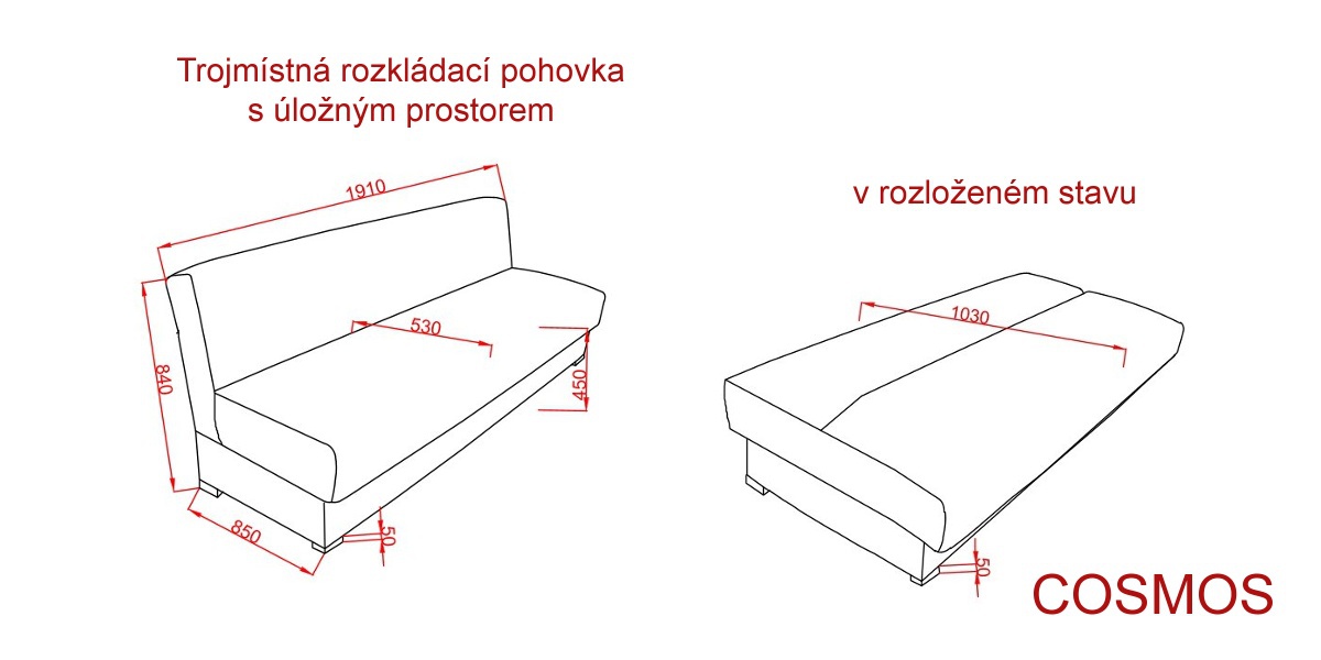 Trojmiestna rozkladacia pohovka s úložným priestorom cosmos - šedá.

 

Kostra pohovky je vyrobená z vysoko kvalitného lamina a kovu, zatiaľ čo polstrovanie je tvorené zo 70% bonellovými pružinami a 30% penou hustoty 18.

 

Rozmery trojmiestnej rozkladacej pohovky s úložným priestorom Cosmos sú 191x84x85cm (š, v, h).

 

Ďalšie sedacie pohovky a súpravy od rovnakého výrobcu nájdete nižšie v súvisiacich produktoch.


Farba na fotografii sa môže ľahko líšiť oproti reálnemu výrobku. Príčinou môže byť zobrazovanie farieb monitora či rôzne nasvietenie výrobkov pri fotení.