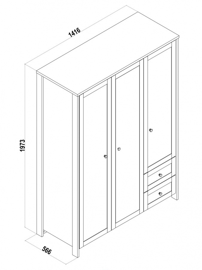 Trojdverová šatníková skriňa paxton - biela.

 

Nábytok Paxton ctí čisté línie, variabilitu a ľahko ho skombinujete s vybavením, ktoré už doma máte.

 

Trojdverová skriňa Paxton kombinuje šatníkovú časť a časť s dvoma priestrannými šuplíkmi.

 

Rozmery trojdverovej šatníkovej skrine Paxton sú 14,1x196,8x57,1cm (š,v,h).

 

Šatníková skriňa Paxton je vyrobená z lamina 1.