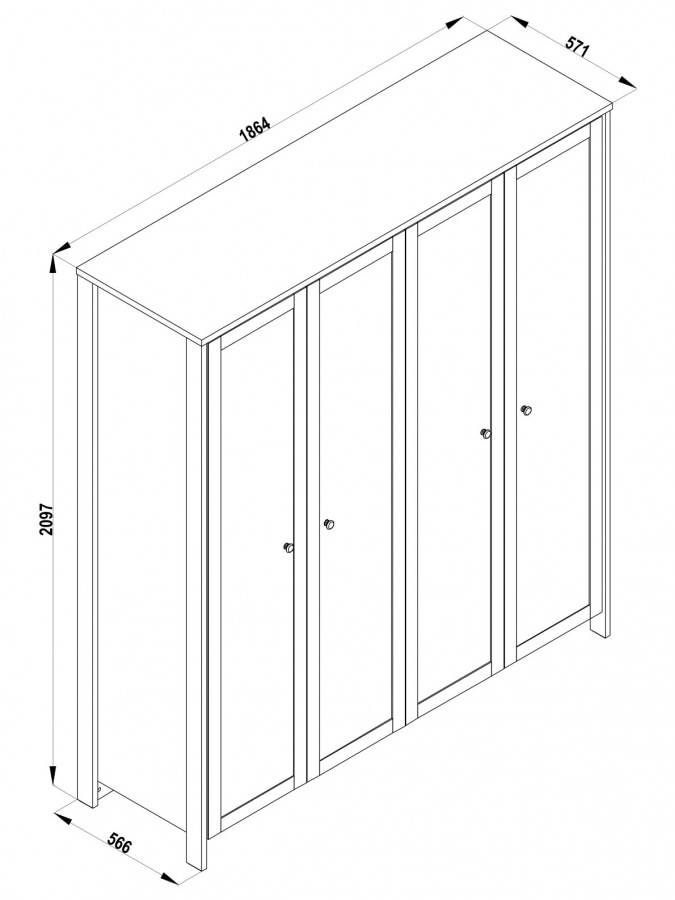 Štvordverová šatníková skriňa paxton - biela.

 

Nábytok Paxton ctí čisté línie, variabilitu a ľahko ho skombinujete s vybavením, ktoré už doma máte.

 

Štvordverová skriňa Paxton kombinuje policovú časť a časť s dvoma priestrannými šuplíkmi.

 

Rozmery štvordverovej šatníkovej skrine Paxton sú 186,4x209,7x57,1cm (š,v,h).

 

Šatníková skriňa Paxton je vyrobená z lamina 1.