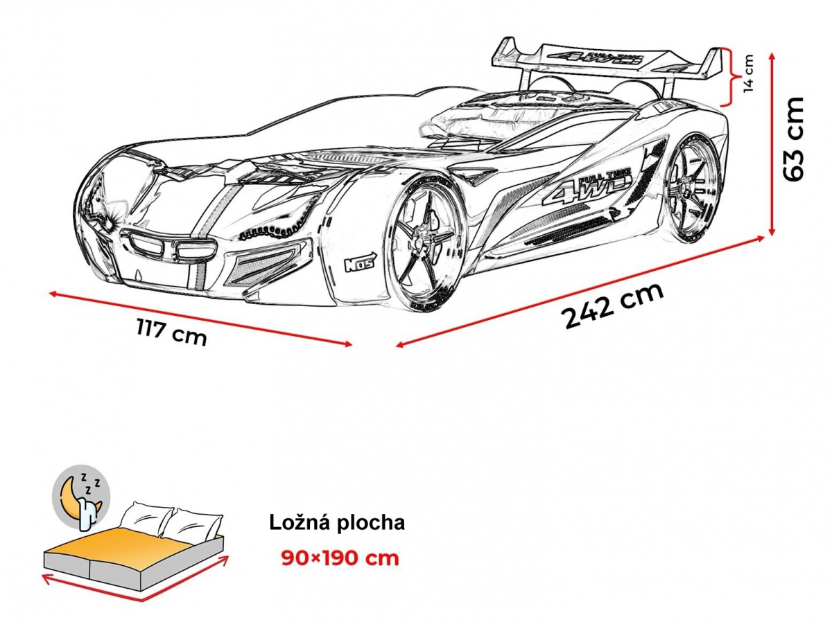 Posteľ auto 90x190 grand prix - biela.

 


Vrcholom série je luxusná posteľ v prevedení auta, ktorá realistickým spracovaním spôsobí radosť každému chlapcovi. Trojrozmerné kolesá a reliéfna štruktúra dávajú jedinečný vzhľad.

 


Rozmery postele auto Grand Prix sú 117x63x242cm (š, v, h).

 


Všetky produkty z kolekcie Grand Prix nájdete nižšie v súvisiacom tovare.