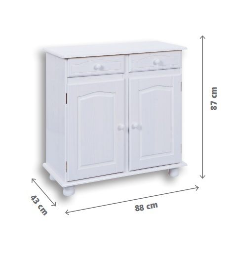 Kombinovaná komoda z masívu sorano - biela.

 

Kombinovaná komoda je snáď najobľúbenejším typom komody.

 

Rozmery kombinovanej komody Sorano sú 88x87x43cm (š, v, h).

 

Všetky produkty z kolekcie Sorano nájdete nižšie v súvisiacich produktoch.