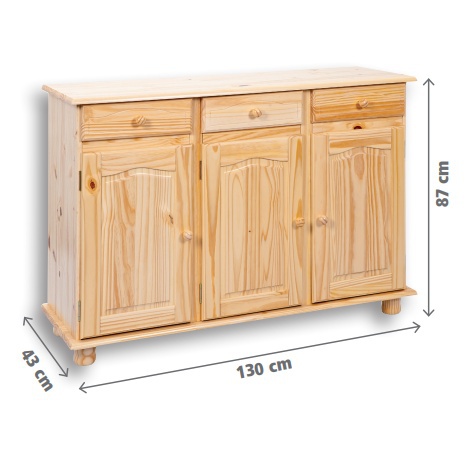 Široká kombinovaná komoda z masívu sorano - borovica.

 

Kombinovaná komoda je snáď najobľúbenejším typom komody.

 

Rozmery širokej kombinovanej komody Sorano sú 130x87x43cm (š, v, h).

 

Všetky produkty z kolekcie Sorano nájdete nižšie v súvisiacich produktoch.