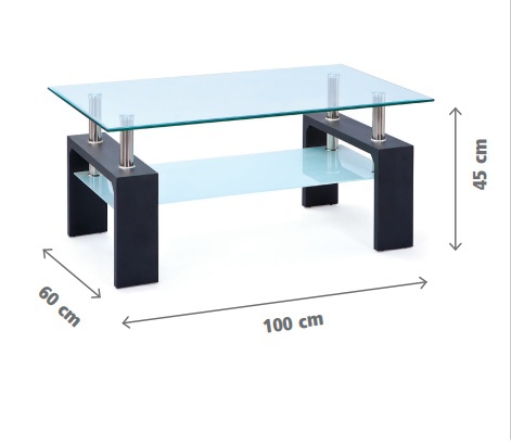 Konferenčný stolík giana - čierna.

 

Rozmery konferenčného stolíka Giana sú 100x45x60cm (š, v, h).

 

Všetky produkty z kolekcie Giana a ďalšie konferenčné stolíky od rovnakého výrobcu nájdete nižšie v súvisiacich produktoch.