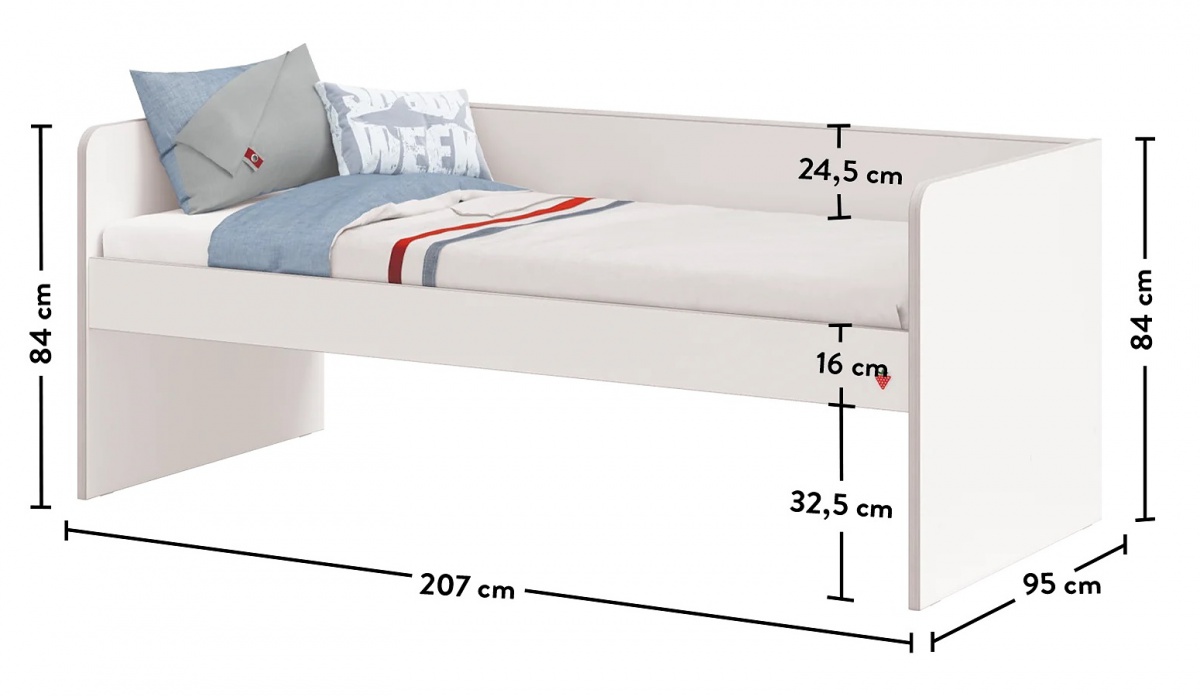 Posteľ i 90x200 pure modular - biela.

 

Posteľ Modular ponúka chytré riešenie spania aj pre menšie priestory.

 

Rozmery postele I 90x200 Modular sú 207x84x95cm (š, v, h).

 

Kolekcia Modular vychádza z pôvodnej kolekcie Pure, ich dekory a farby sú zhodné, a tak je možné detskú izbu doplniť kúskami nábytku z týchto pôvodných kolekcií.