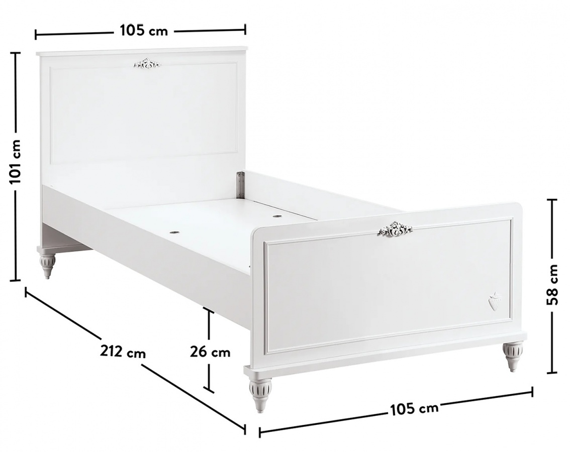 Detská posteľ 100x200cm ema - biela.

 

Detská posteľ Ema je vyrobená z kvalitného lamina, masívneho dreva a MDF.

 

Všetok nábytok patriaci do kolekcie Ema nájdete nižšie v súvisiacich produktoch.