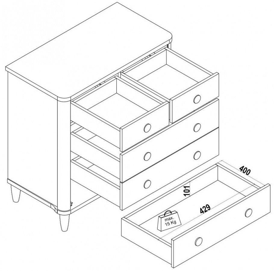 Komoda vysoká hippo - biela/šedá.

 


Vysoká komoda Hippo má prínos v piatich šuplíkoch.

 


Rozmery komody vysoké Hippo sú 89x93x49cm (š, v, h).

 


Všetky produkty z kolekcie Hippo nájdete nižšie v súvisiacom tovare.