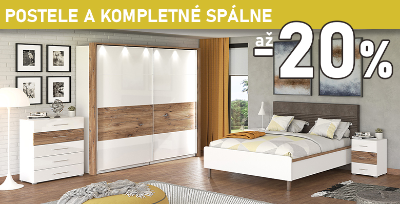 Kompletné spálne až - 20%