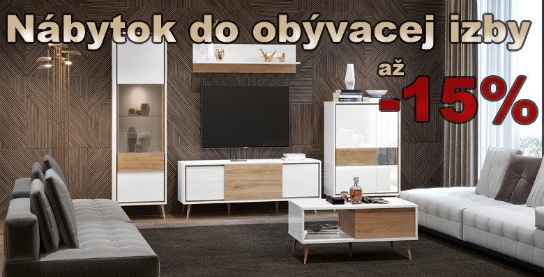 Obývacie izby akcie až -15%